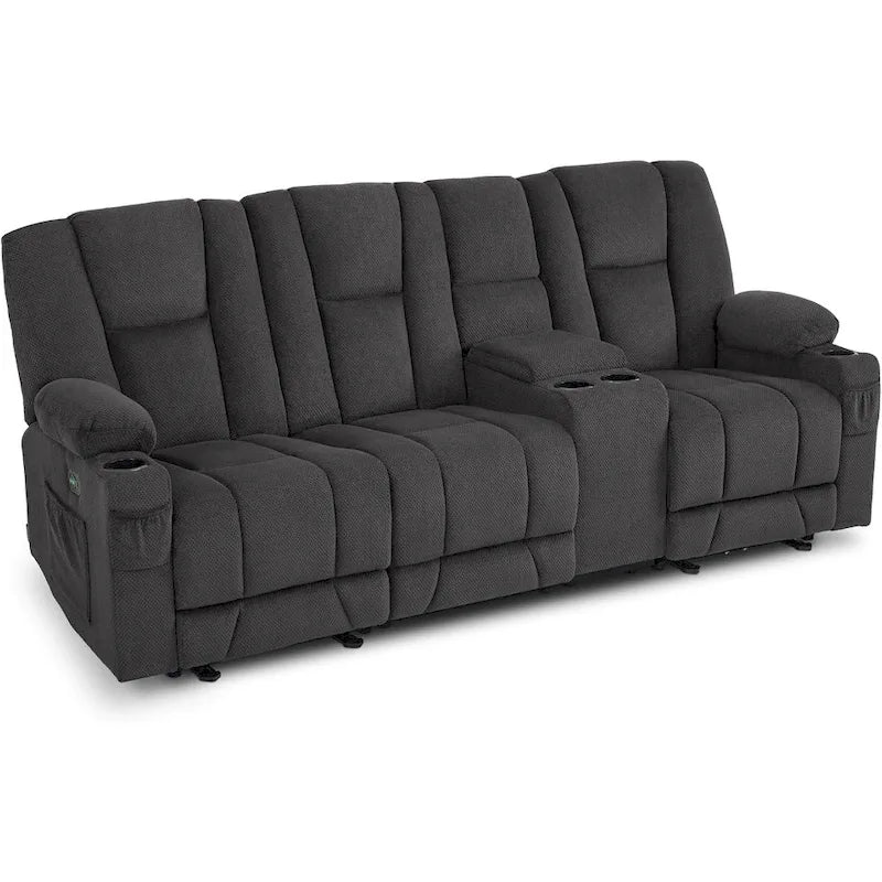 Canapé inclinable électrique avec massage et chaleur lombaire,