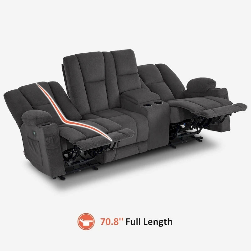 Canapé inclinable électrique avec massage et chaleur lombaire,