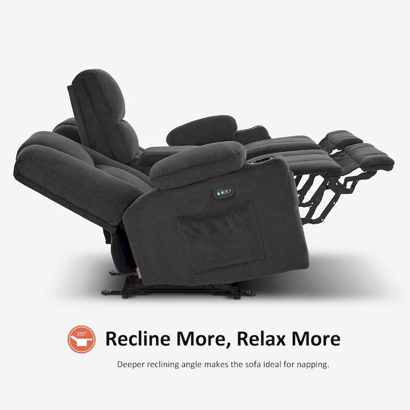 Canapé inclinable électrique avec massage et chaleur lombaire,