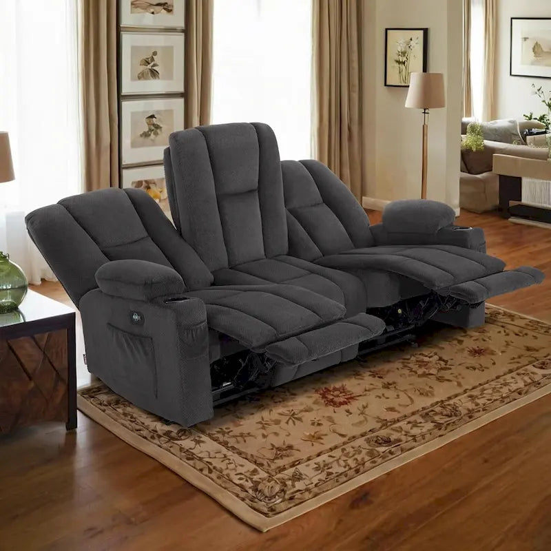 Canapé inclinable électrique avec massage et chaleur lombaire,