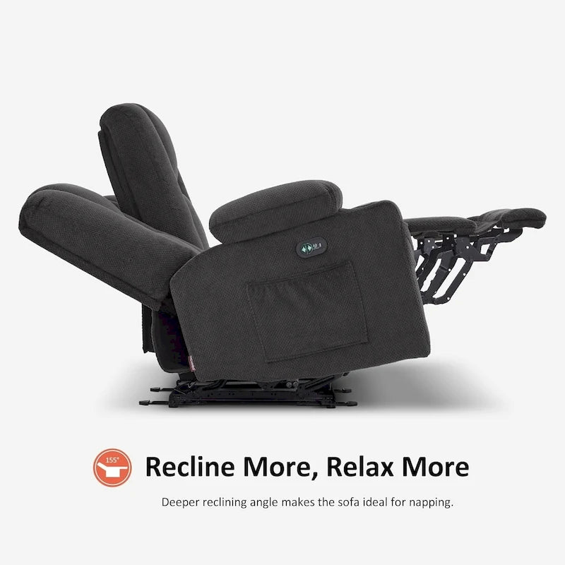 Canapé inclinable électrique avec massage et chaleur lombaire,