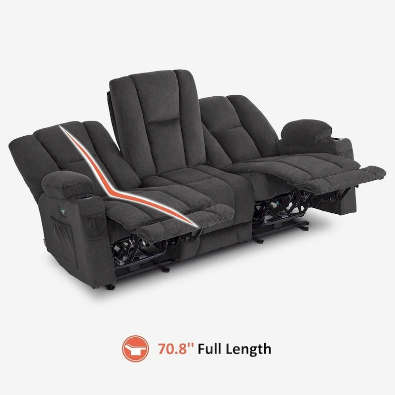 Canapé inclinable électrique avec massage et chaleur lombaire,
