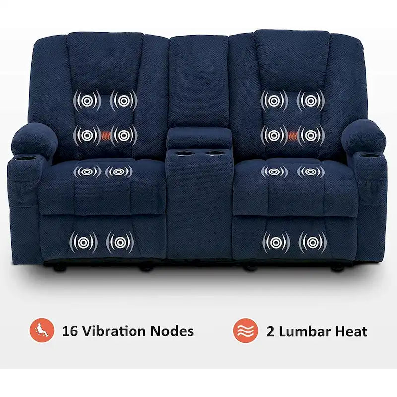 Canapé inclinable électrique avec massage et chaleur lombaire,