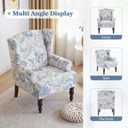 Fauteuil d'appoint avec pieds tournés et accoudoirs ronds