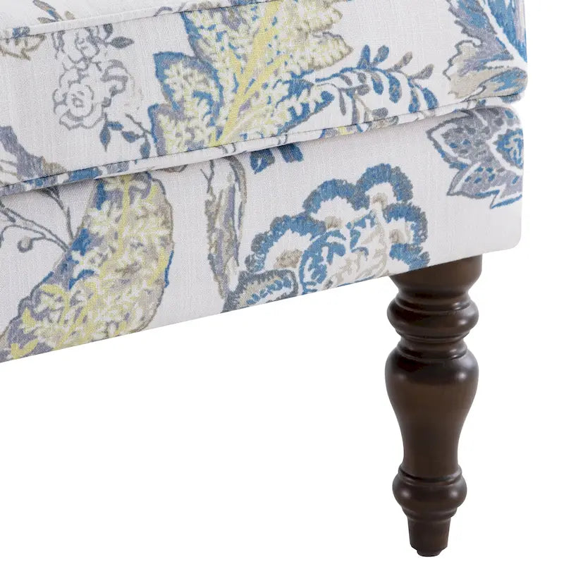 Fauteuil d'appoint avec pieds tournés et accoudoirs ronds