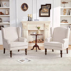 Fauteuil d'appoint avec pieds tournés et accoudoirs ronds