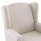 Fauteuil d'appoint avec pieds tournés et accoudoirs ronds