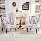 Fauteuil d'appoint avec pieds tournés et accoudoirs ronds