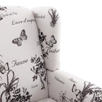 Fauteuil d'appoint avec pieds tournés et accoudoirs ronds