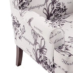 Fauteuil d'appoint avec pieds tournés et accoudoirs ronds
