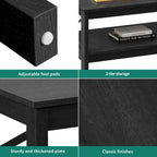 Table basse de ferme avec rangement, table d'appoint à 2 niveaux pour le salon