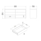 Commode double à 6 tiroirs
