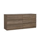 Commode double à 6 tiroirs