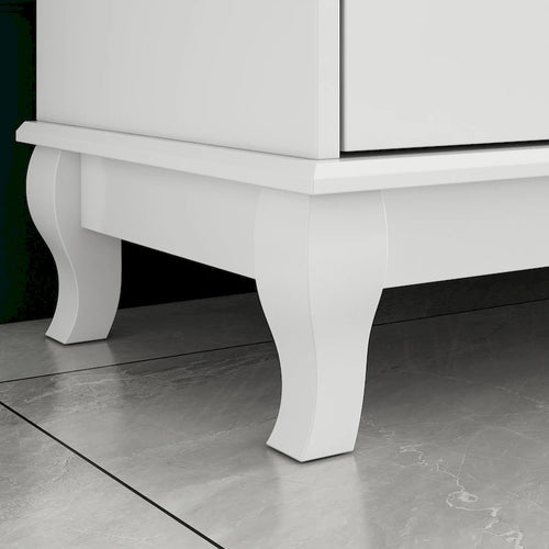 Commode de chambre double de 140 cm de large avec tiroirs de rangement