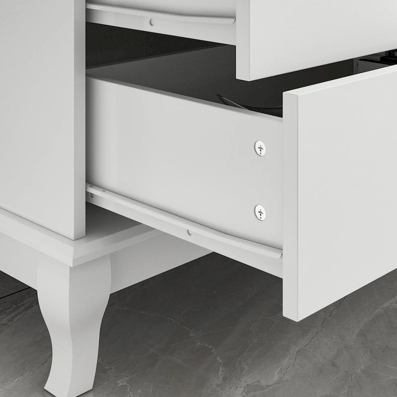 Commode de chambre double de 140 cm de large avec tiroirs de rangement