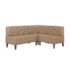 Banquette d'angle de style campagnard moderne en similicuir/tissu d'ameublement