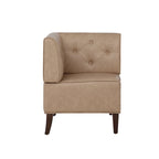 Banquette d'angle de style campagnard moderne en similicuir/tissu d'ameublement