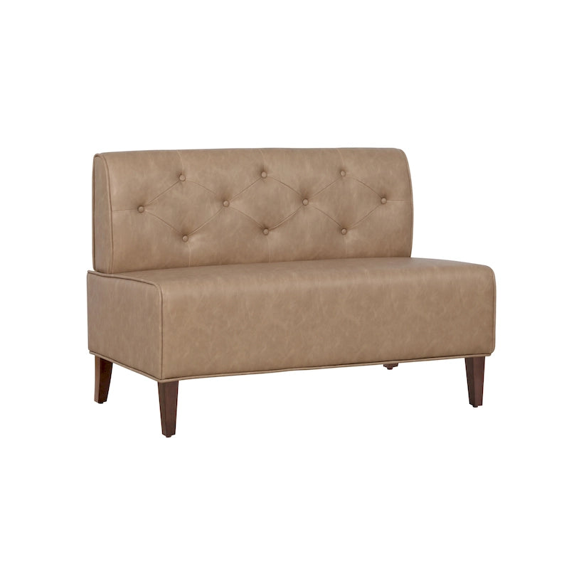 Banquette d'angle de style campagnard moderne en similicuir/tissu d'ameublement