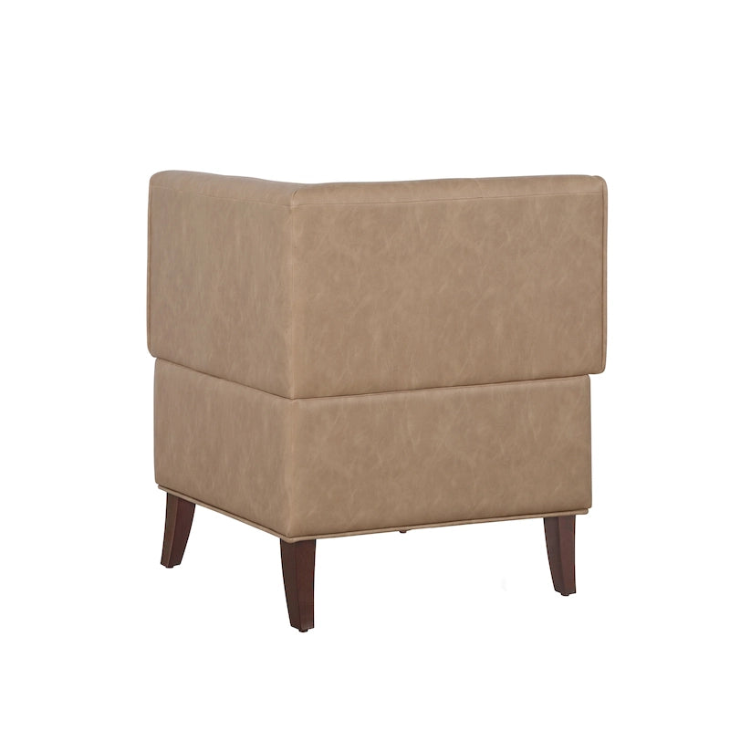 Banquette d'angle de style campagnard moderne en similicuir/tissu d'ameublement