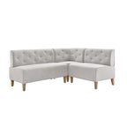 Banquette d'angle de style campagnard moderne en similicuir/tissu d'ameublement