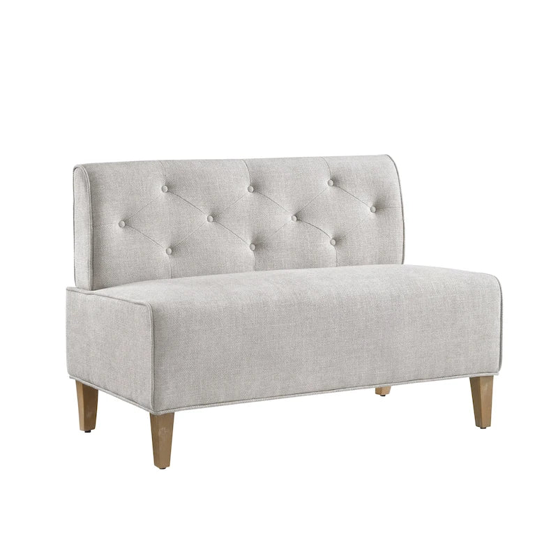 Banquette d'angle de style campagnard moderne en similicuir/tissu d'ameublement