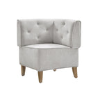 Banquette d'angle de style campagnard moderne en similicuir/tissu d'ameublement