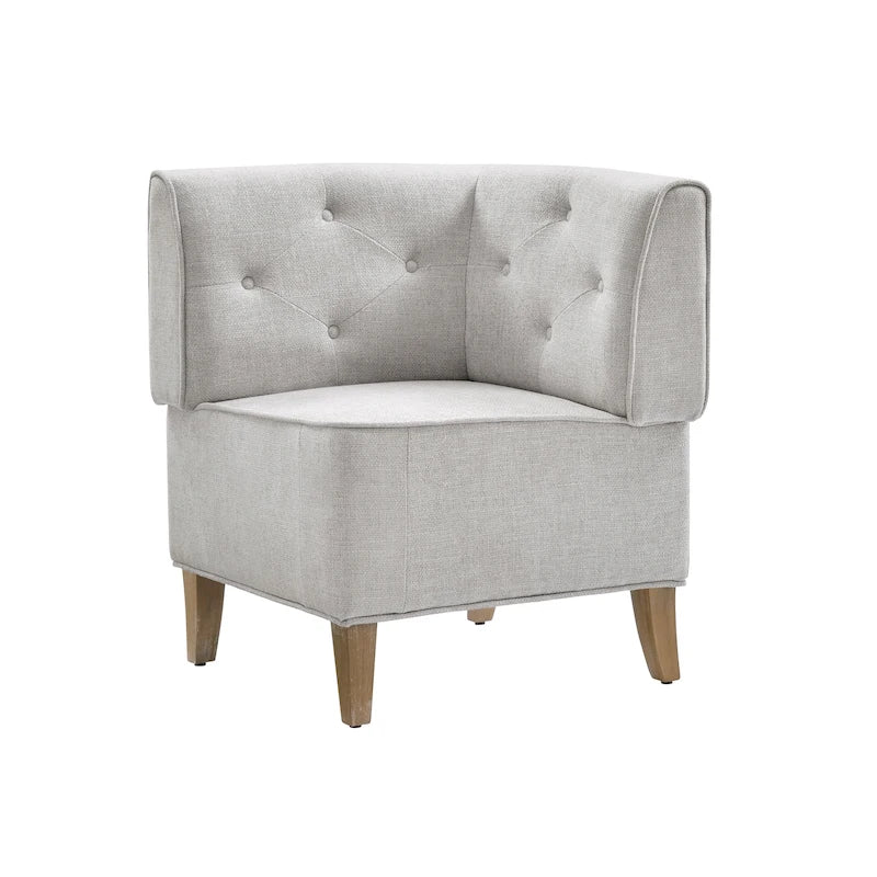 Banquette d'angle de style campagnard moderne en similicuir/tissu d'ameublement