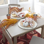 Table à manger carrée en bois massif avec abattants