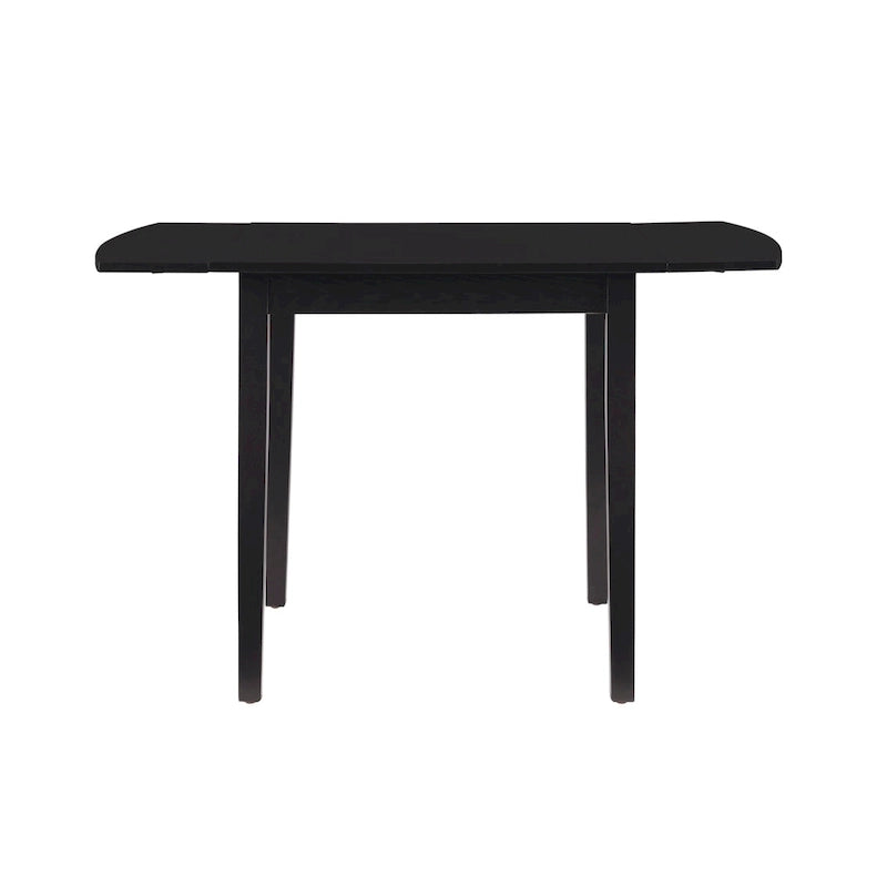 Table à manger carrée en bois massif avec abattants