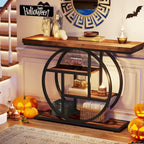 Console pour entrée, table de canapé industrielle à 4 niveaux derrière le canapé