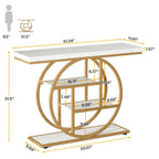 Console pour entrée, table de canapé industrielle à 4 niveaux derrière le canapé