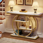 Console pour entrée, table de canapé industrielle à 4 niveaux derrière le canapé