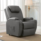 Fauteuil inclinable releveur en cuir PU avec massage