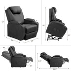 Fauteuil inclinable releveur en cuir PU avec massage