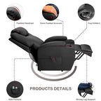 Fauteuil inclinable releveur en cuir PU avec massage