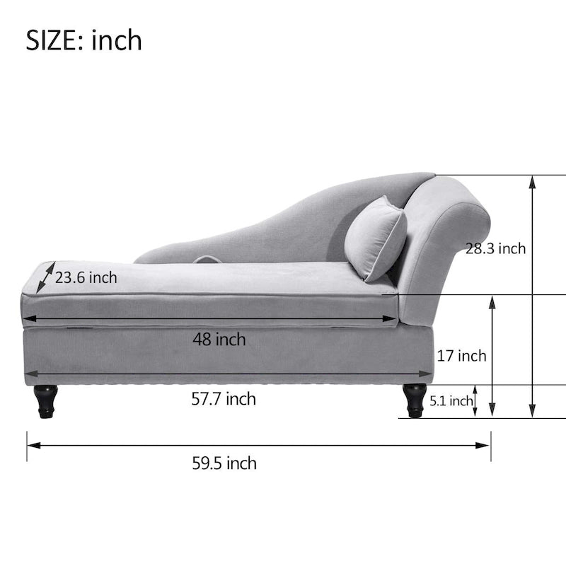 Chaise longue d'intérieur, canapé rembourré, fauteuil inclinable pour salon et chambre à coucher