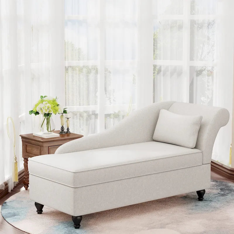 Chaise longue d'intérieur, canapé rembourré, fauteuil inclinable pour salon et chambre à coucher