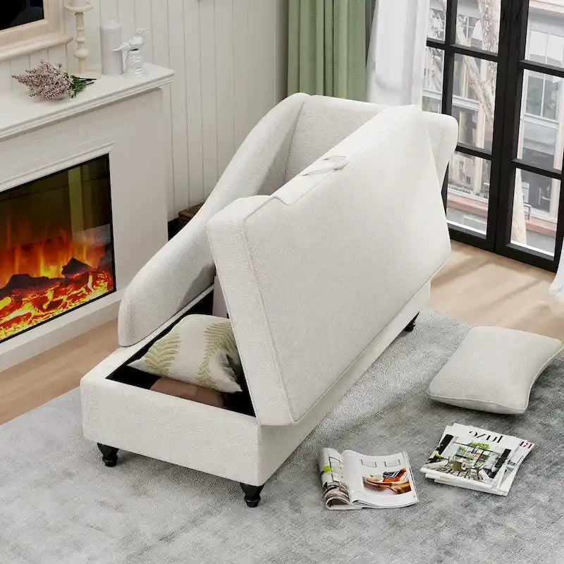 Chaise longue d'intérieur, canapé rembourré, fauteuil inclinable pour salon et chambre à coucher