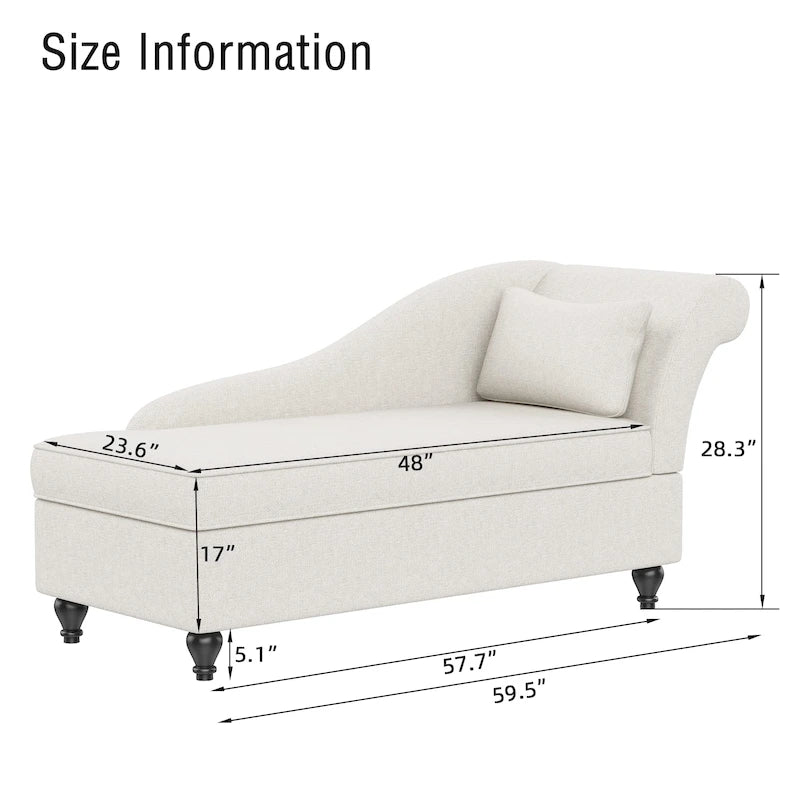 Chaise longue d'intérieur, canapé rembourré, fauteuil inclinable pour salon et chambre à coucher