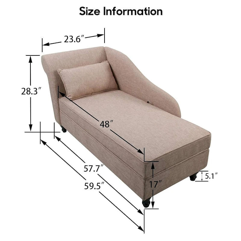 Chaise longue d'intérieur, canapé rembourré, fauteuil inclinable pour salon et chambre à coucher