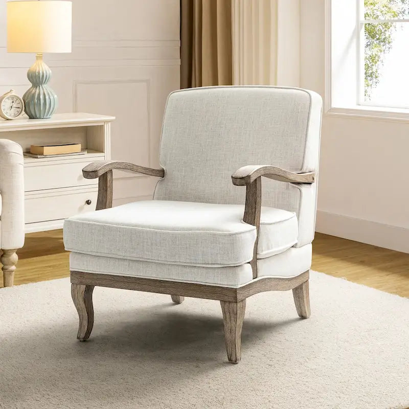 Fauteuil de Ferme en Polyester avec Dossier et Coussin Confortables