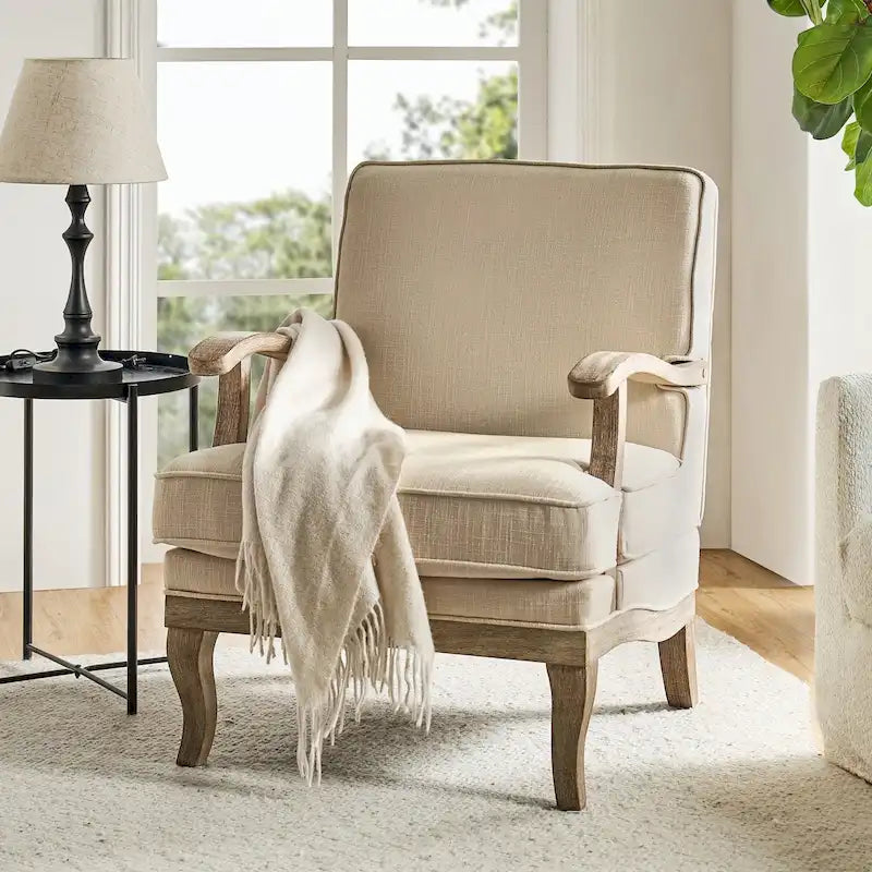 Fauteuil de Ferme en Polyester avec Dossier et Coussin Confortables
