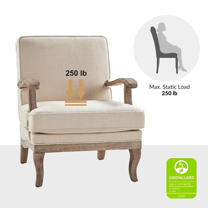 Fauteuil de Ferme en Polyester avec Dossier et Coussin Confortables