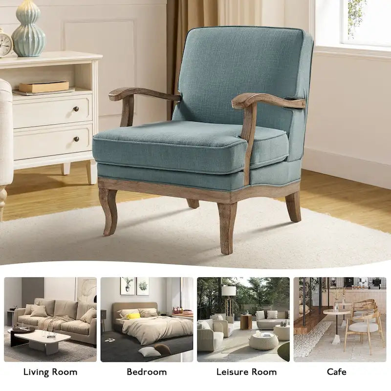 Fauteuil de Ferme en Polyester avec Dossier et Coussin Confortables