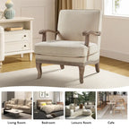 Fauteuil de Ferme en Polyester avec Dossier et Coussin Confortables