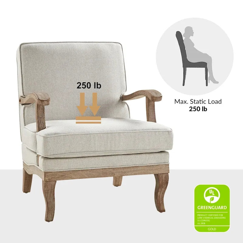 Fauteuil de Ferme en Polyester avec Dossier et Coussin Confortables