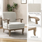Fauteuil de Ferme en Polyester avec Dossier et Coussin Confortables