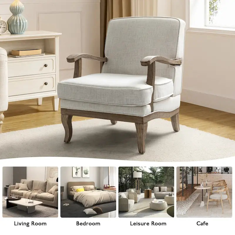 Fauteuil de Ferme en Polyester avec Dossier et Coussin Confortables