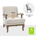 Fauteuil de Ferme en Polyester avec Dossier et Coussin Confortables