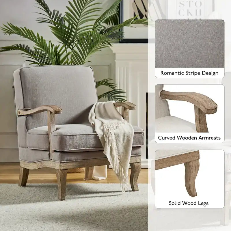 Fauteuil de Ferme en Polyester avec Dossier et Coussin Confortables